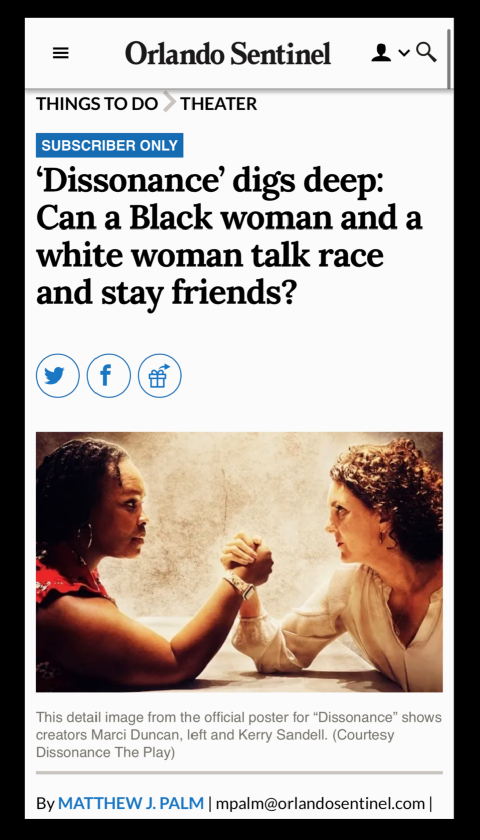Orlando Sentinel Article